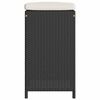 vidaXL Garten-Barhocker mit Kissen 2 Stk. Schwarz Poly Rattan