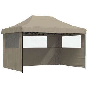 vidaXL Party-Zelt 279 x 410 x 315 cm Taupe Oxford-Stoff