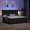 vidaXL Boxspringbett mit Matratze mit LED Schwarz 200 x 200 cm Samt