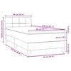 vidaXL Boxspringbett mit Matratze Hellgrau 90x210 cm Samt