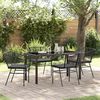 vidaXL Garten Essgruppe 5 pcs Schwarz Poly-Rattan