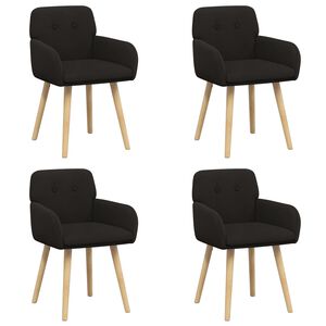 vidaXL Esszimmerst&uuml;hle 4 stk. Boucl&eacute; Schwarz 59 x 57 x 85 cm
