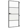 vidaXL Innent&uuml;r Schlank Schwarz 93x201,5 cm Hartglas & Aluminium