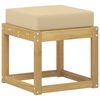 vidaXL Outdoor Hocker Bank Massivholz Akazie Wei&szlig;