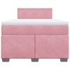 vidaXL Boxspringbett mit Matratze Rosa 120x190 cm Samt