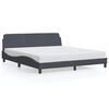 vidaXL Bettgestell Dover Dunkelgrau 180x200 cm Samt