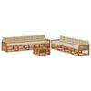 vidaXL Outdoor-Sofagarnitur mit Kissen 9 pcs Natur und Beige