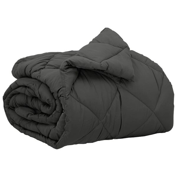 vidaXL Ganzjahresbettdecke Anthrazit 200 x 155 cm Mikrofaser