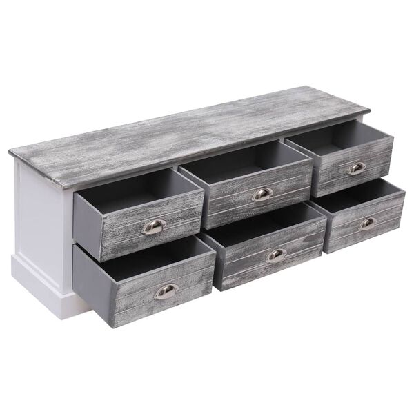 vidaXL Flurbank Grau 115x30x40 cm Holz