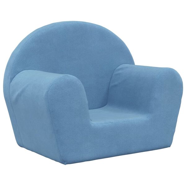 vidaXL Kindersofa Blau Weich Pl&uuml;sch