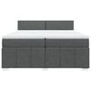 vidaXL Boxspringbett mit Matratze Dunkelgrau 200x200 cm Stoff