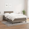 vidaXL Boxspringbett mit Matratze Taupe 120x190 cm Stoff