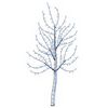 vidaXL LED-Wandweihnachtsbaum 150 cm 140 LEDs Blau Stahl Schwarz