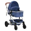 vidaXL 2-in-1-Kinderwagen Marineblau Aluminium