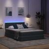 vidaXL Bett mit Stauraum und LED mit LED Dunkelgrau 140 x 200 cm Samt