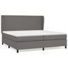 vidaXL Boxspringbett mit Matratze Grau 200x200 cm Kunstleder