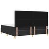 vidaXL Boxspringbett mit Matratze Schwarz 200 x 200 cm Stoff