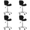 vidaXL Esszimmerstühle 4 Stk. Drehbar Schwarz Samt