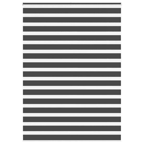 vidaXL Doppelrollo Schwarz 165x230 cm Stoffbreite 160,9 cm Polyester