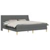vidaXL Bettgestell mit Matratze Dunkelgrau 180 x 200 cm Stoff