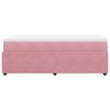 vidaXL Boxspringbett mit Matratze Rosa 90x200 cm Samt
