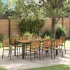 vidaXL Garten Essgruppe 9 pcs Schwarz und Braun Poly-Rattan