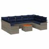 vidaXL Gartensofa-set 10 Stk. 9-Sitzanzahl Grau und Marineblau