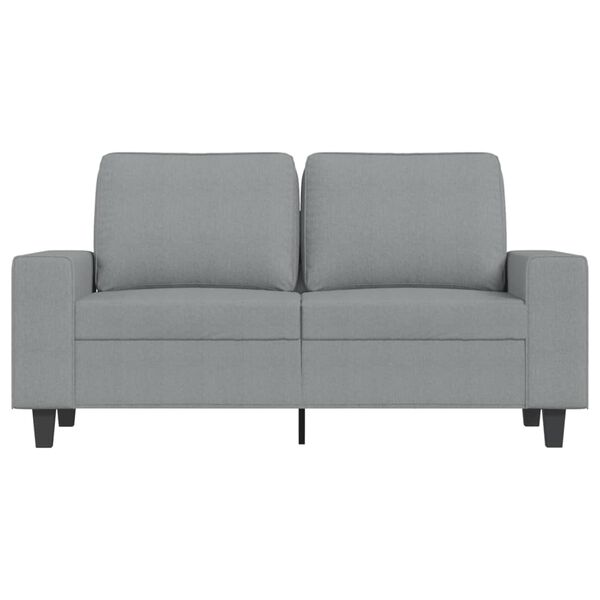 vidaXL 2-Sitzer-Sofa Hellgrau 120 cm Stoff