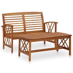 vidaXL 2-tlg. Garten-Lounge-Set Massivholz Akazie