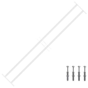 vidaXL Sicherheitsgitter f&uuml;r Fenster mit 2 Querstangen 93-174 cm