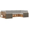vidaXL Outdoor-Sofagarnitur 6 stk. Natur und Hellgrau