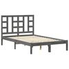vidaXL Massivholzbett Grau 120x200 cm