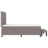 vidaXL Boxspringbett mit Matratze Taupe 140 x 200 cm Stoff