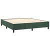 vidaXL Boxspringbett mit Matratze Dunkelgr&uuml;n 180x200 cm Samt