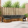 vidaXL Ecksofa Set 7 pcs Natur und Anthrazit Massivholz Akazie