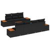 vidaXL Gartensofa-set 8 stk. Schwarz Poly Rattan