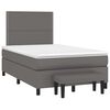 vidaXL Boxspringbett mit Matratze Grau 120x200 cm Kunstleder