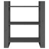 vidaXL B&uuml;cherregal/Raumteiler Grau 80x35x91 cm Massivholz Kiefer