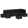 vidaXL Gartensofa-set 8 Stk. Schwarz Poly-Rattan
