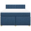 vidaXL Boxspringbett mit Matratze Blau 140x190 cm Stoff