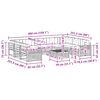 vidaXL Outdoor-Sofagarnitur mit Kissen 10 pcs Nat&uuml;rlich und Hellgrau