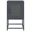 vidaXL Nachttisch Anthrazit 36x39x60,5 cm Kaltgewalzter Stahl
