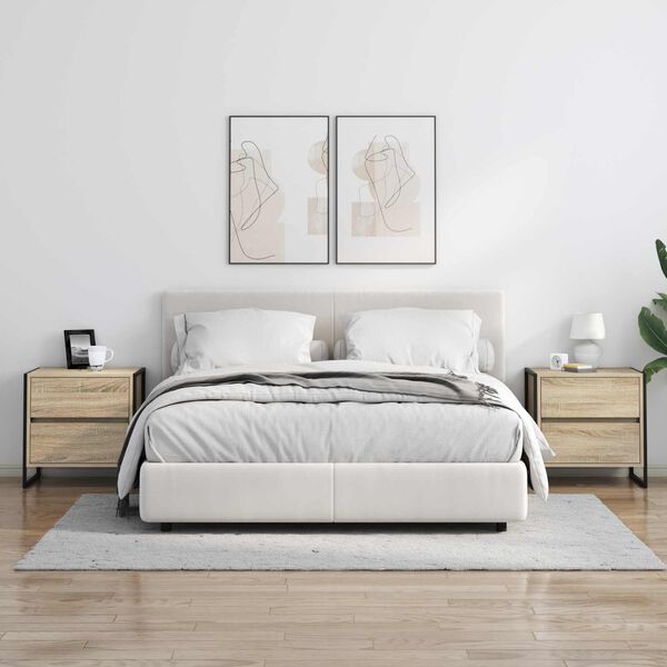 vidaXL Nachttisch Sonoma 50 x 39,5 x 50 cm Holzwerkstoff