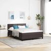 vidaXL Boxspringbett mit Matratze Dunkelbraun 140 x 190 cm Stoff