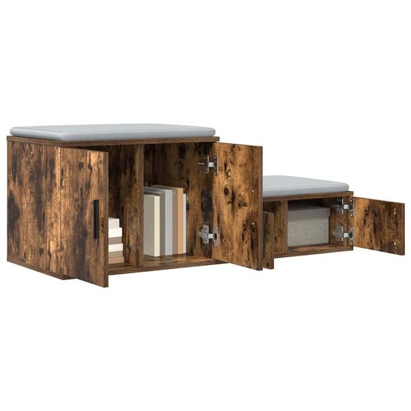 vidaXL Aufbewahrungsschrank 2 pcs Ger&auml;ucherte Eiche 108 x 41 x 40 cm