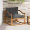 vidaXL Outdoor Mittelsofa Massivholz Akazie Natur