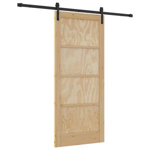 vidaXL Schiebet&uuml;r 86 x 198,5 cm Massives Kiefernholz