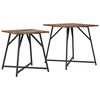 vidaXL Beistelltisch-Set 2 pcs Ger&auml;ucherte Eiche und Schwarz