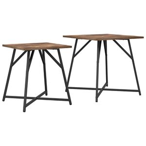vidaXL Beistelltisch-Set 2 pcs Ger&auml;ucherte Eiche und Schwarz