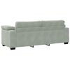 vidaXL 3-Sitzer-Sofa Hellgrau 220x77x82 cm Samt